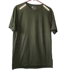 Russell Athletic Mens Olive Green Performance T-Shirt With Reflective Strips Siz